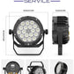 Par led IP67 6in1 Waterproof 6Pcs + Flight Case